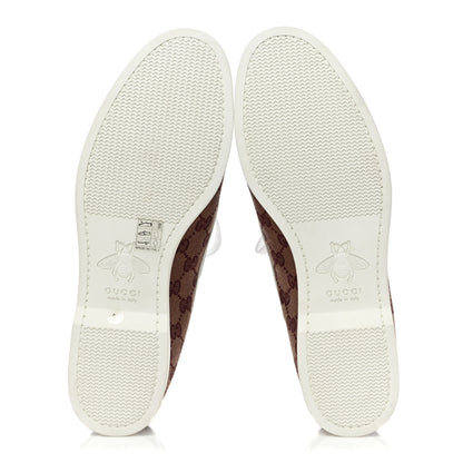 Gucci Monogram Mens Boat Shoes 9 Sahara Rubino White 5 of 14