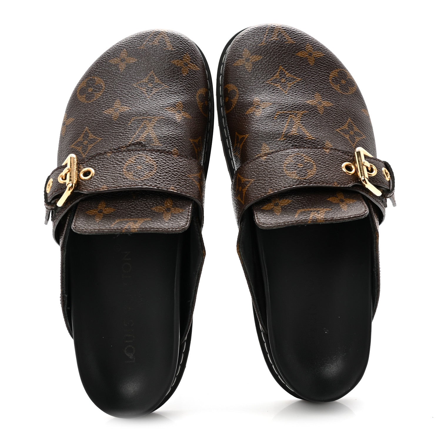 Louis Vuitton Patent Monogram Womens Cosy Flat Comfort Clog Mules