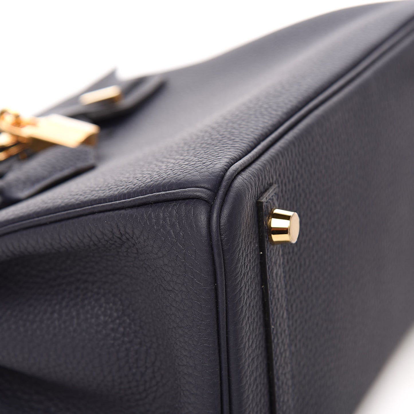 Togo Horseshoe Birkin 25 Bleu Nuit Rose Azalee