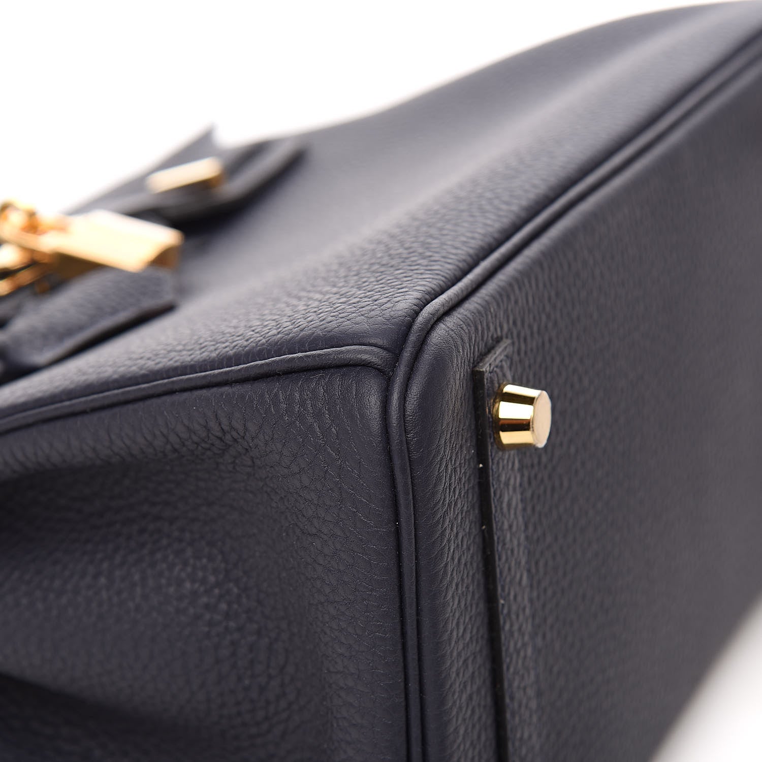Hermes Togo Horseshoe Birkin 25 Bleu Nuit Rose Azalee 27 of 33