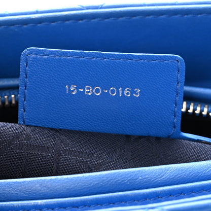 Christian Dior Lambskin Cannage Medium Lady Dior Blue Persan 7 of 16