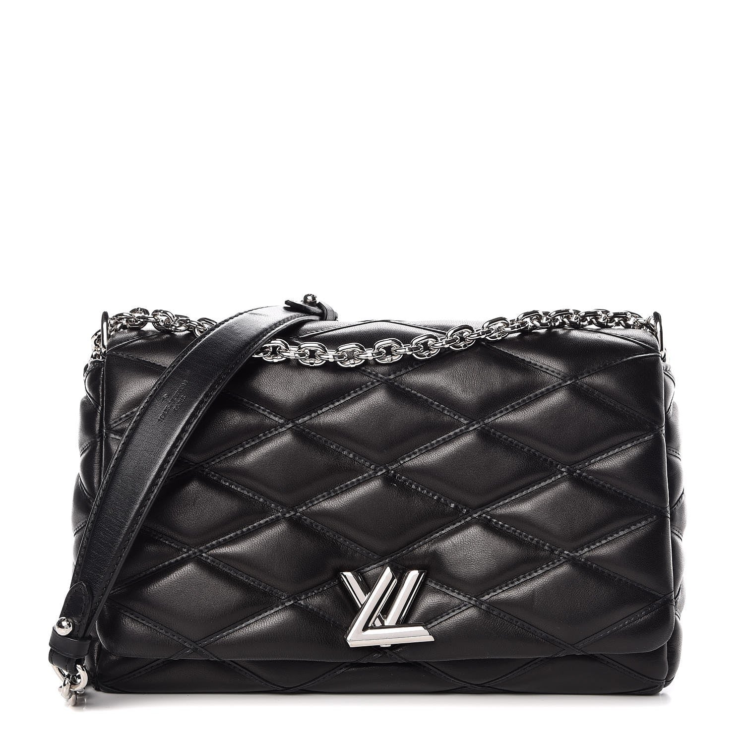 Louis Vuitton Lambskin Malletage GO-14 MM Black 1 of 9