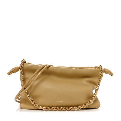 Loewe Mellow Nappa Medium Donut Chain Flamenco Knot Clutch Sahara 1 of 10