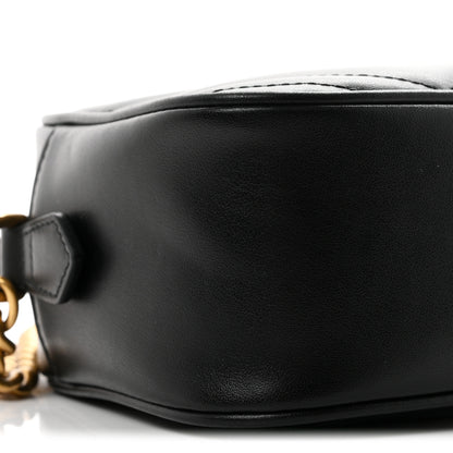 Gucci Calfskin Matelasse Small GG Marmont Chain Shoulder Bag Black 8 of 9