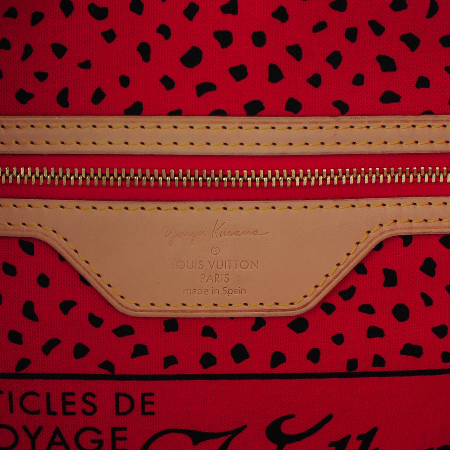 Monogram Kusama Waves Neverfull MM Red