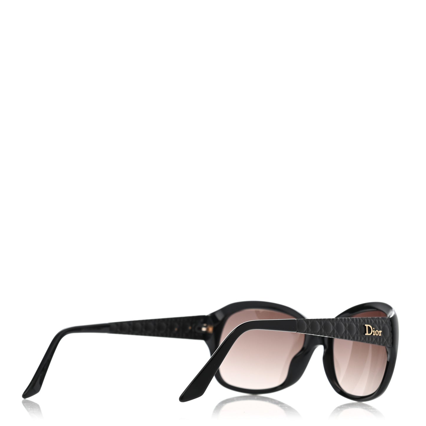 Lambskin Cannage Dior Lady 1R Sunglasses Black