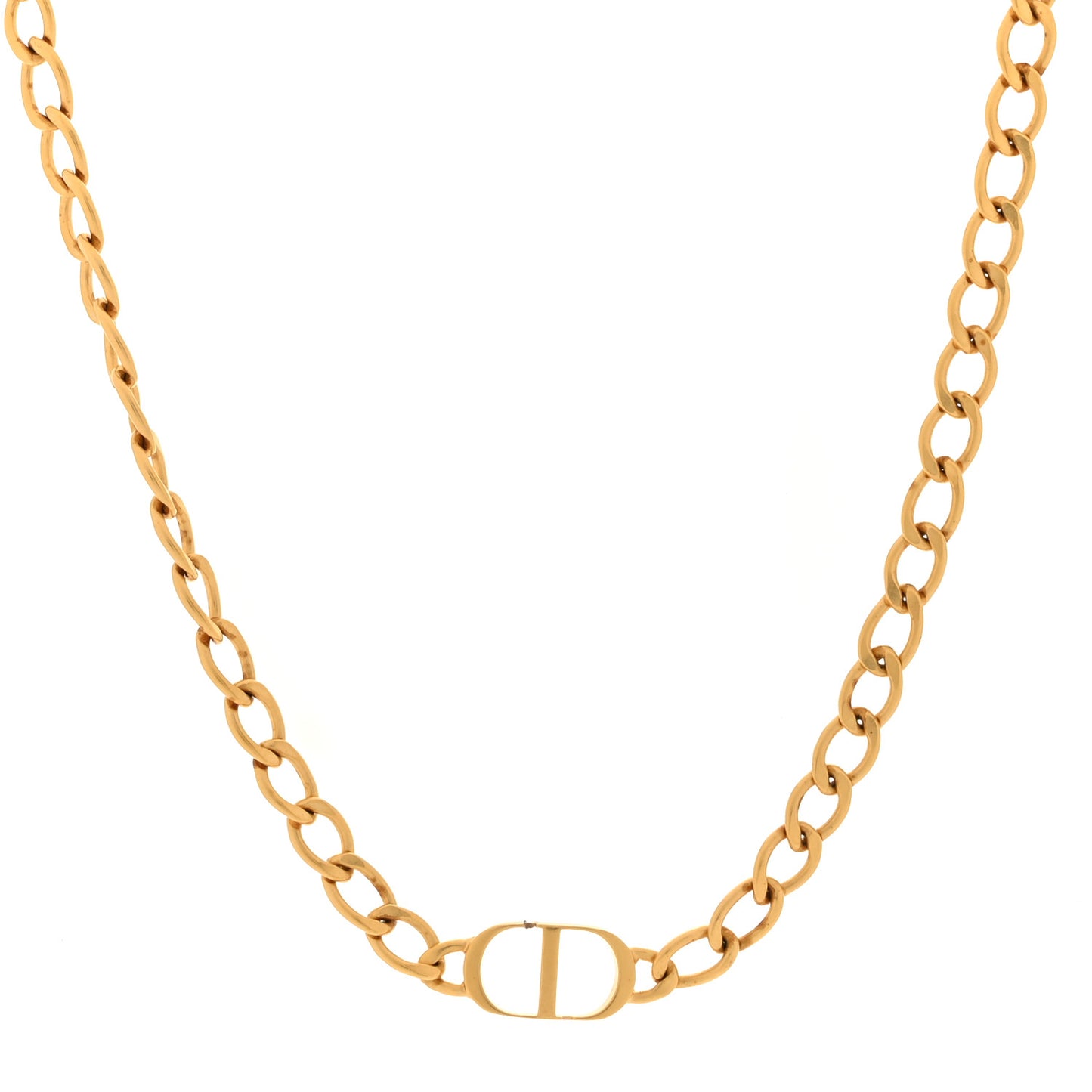 Metal Petit CD Choker Necklace Gold
