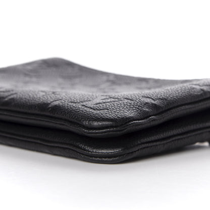 Louis Vuitton Empreinte Double Zip Pochette Black 7 of 9