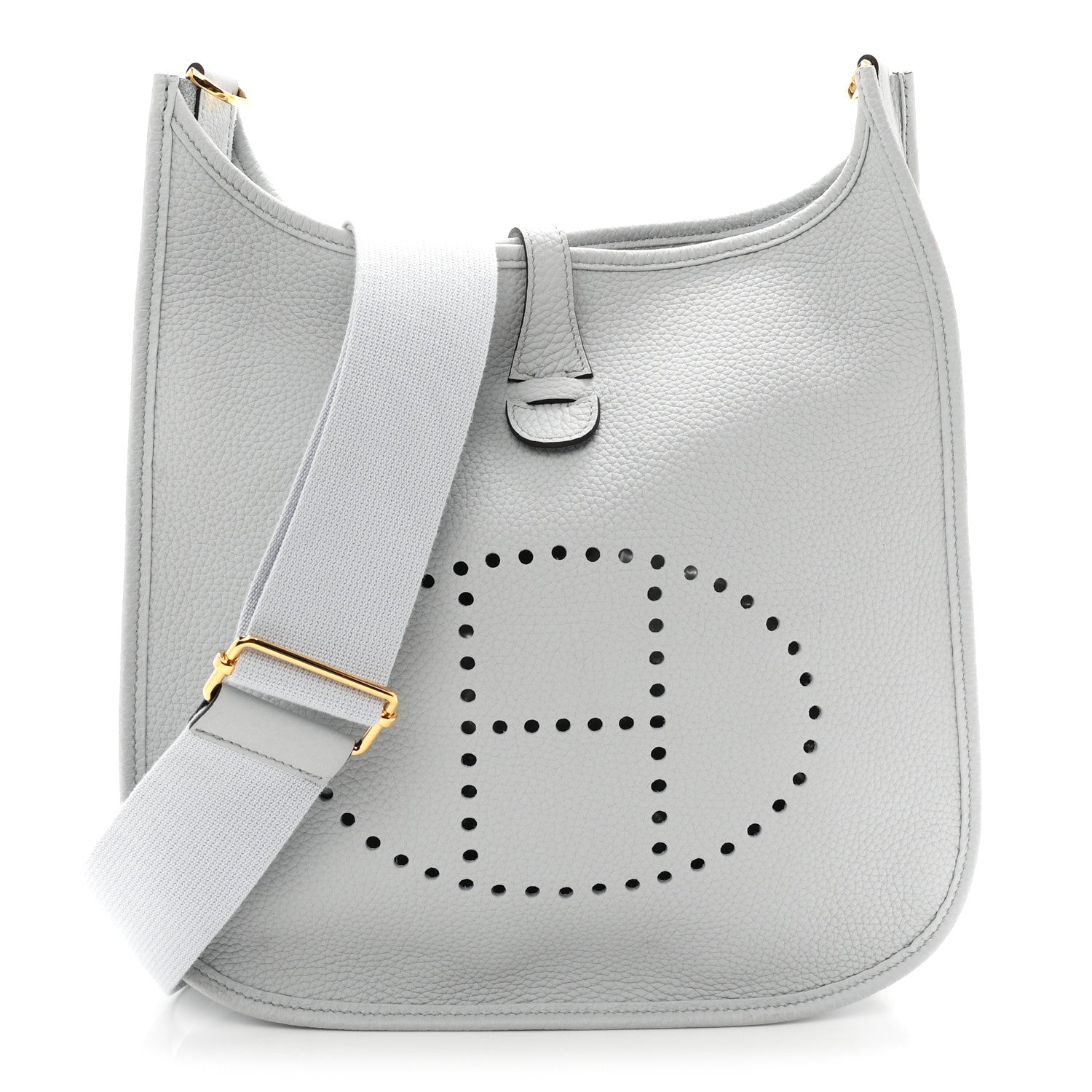 Hermes Taurillon Clemence Evelyne III PM Bleu Pale 1 of 11