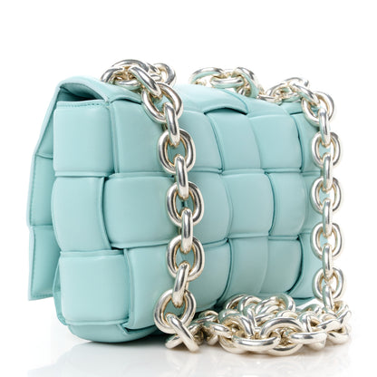 Bottega Veneta Lambskin Maxi Intreccio Padded Chain Cassette Crossbody Bag Spearmint 3 of 13