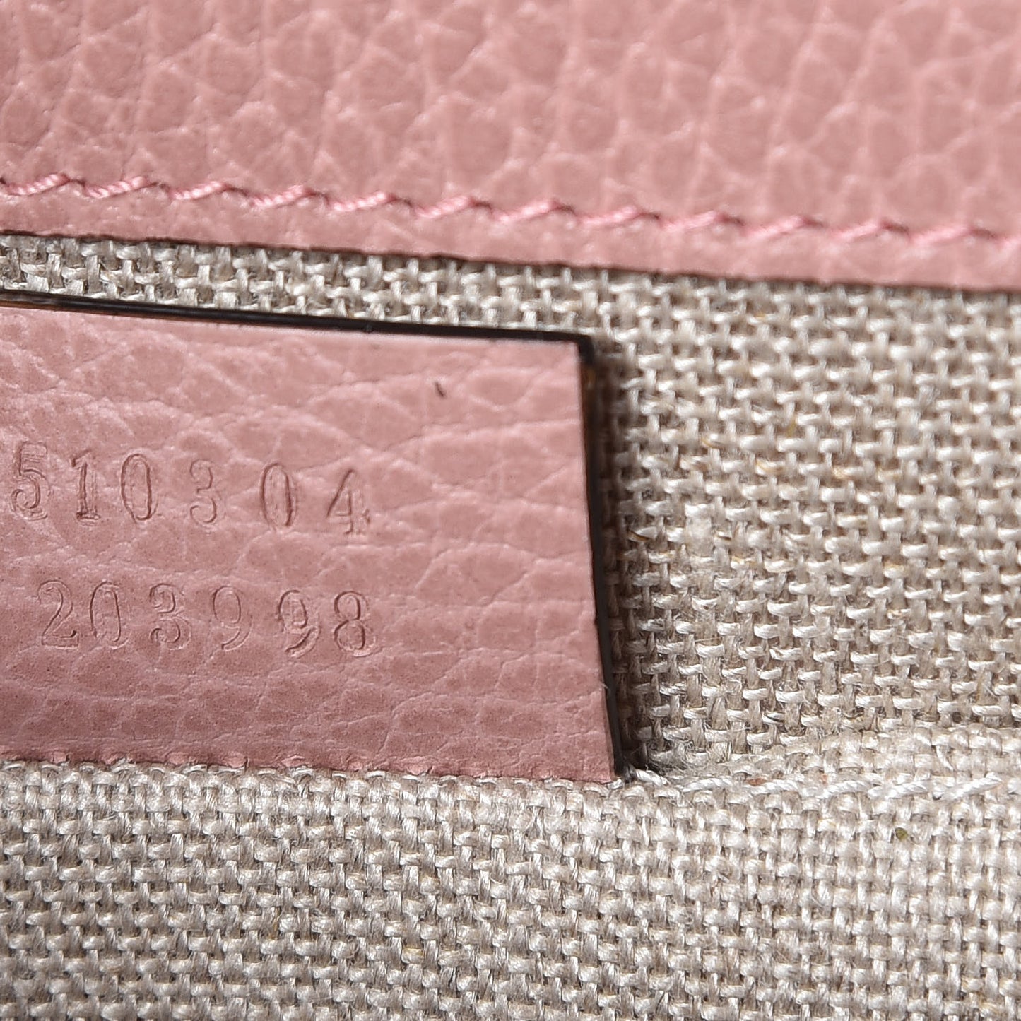 Dollar Calfskin Small Interlocking G Shoulder Bag Soft Pink