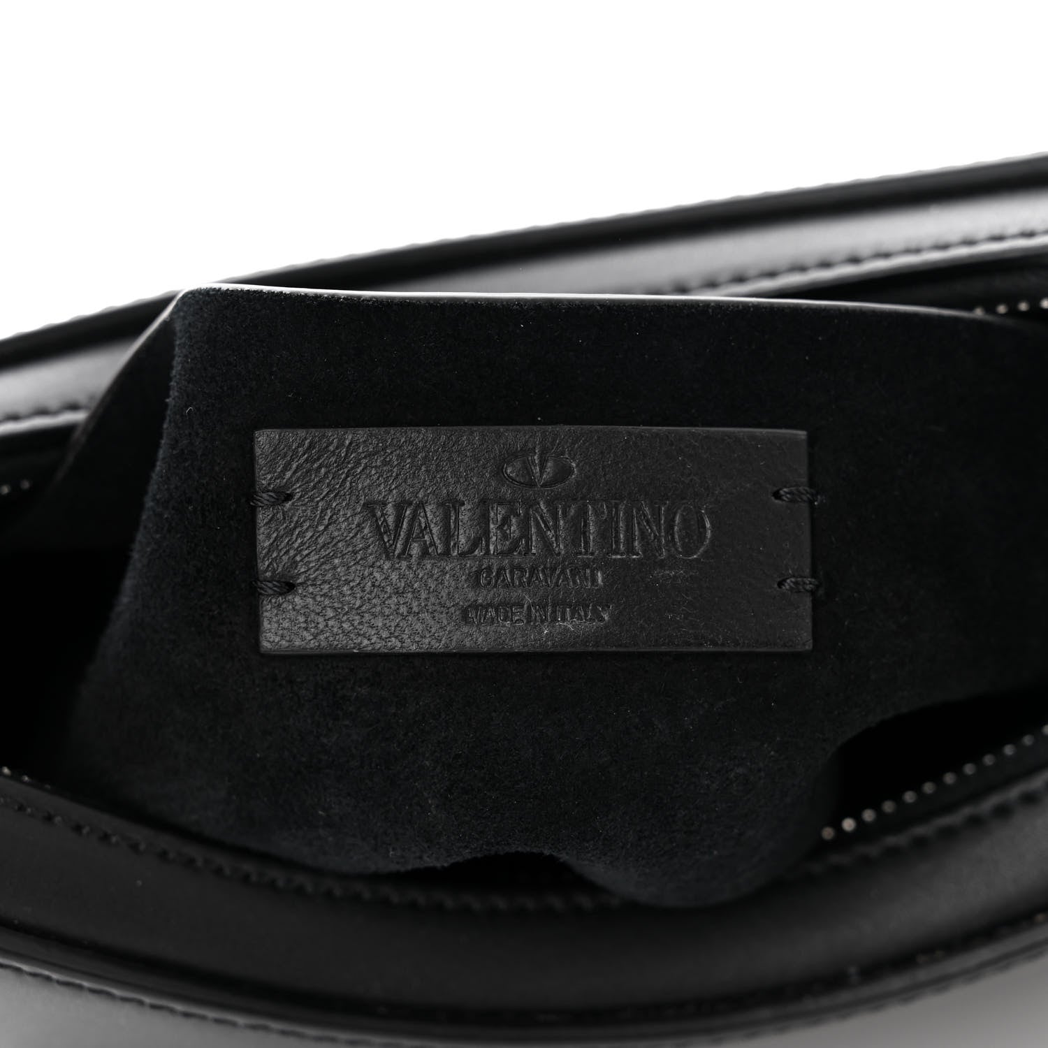 Valentino Garavani Calfskin VLTN Print Shoulder Bag Black 6 of 9
