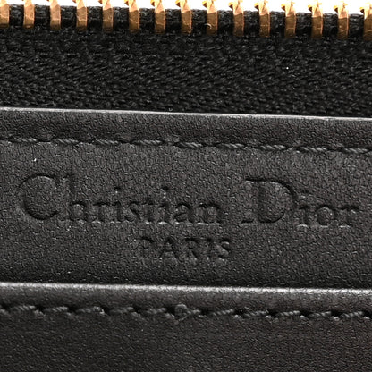 Christian Dior Lambskin Cannage Lady Dior Voyageur Wallet Black 6 of 9