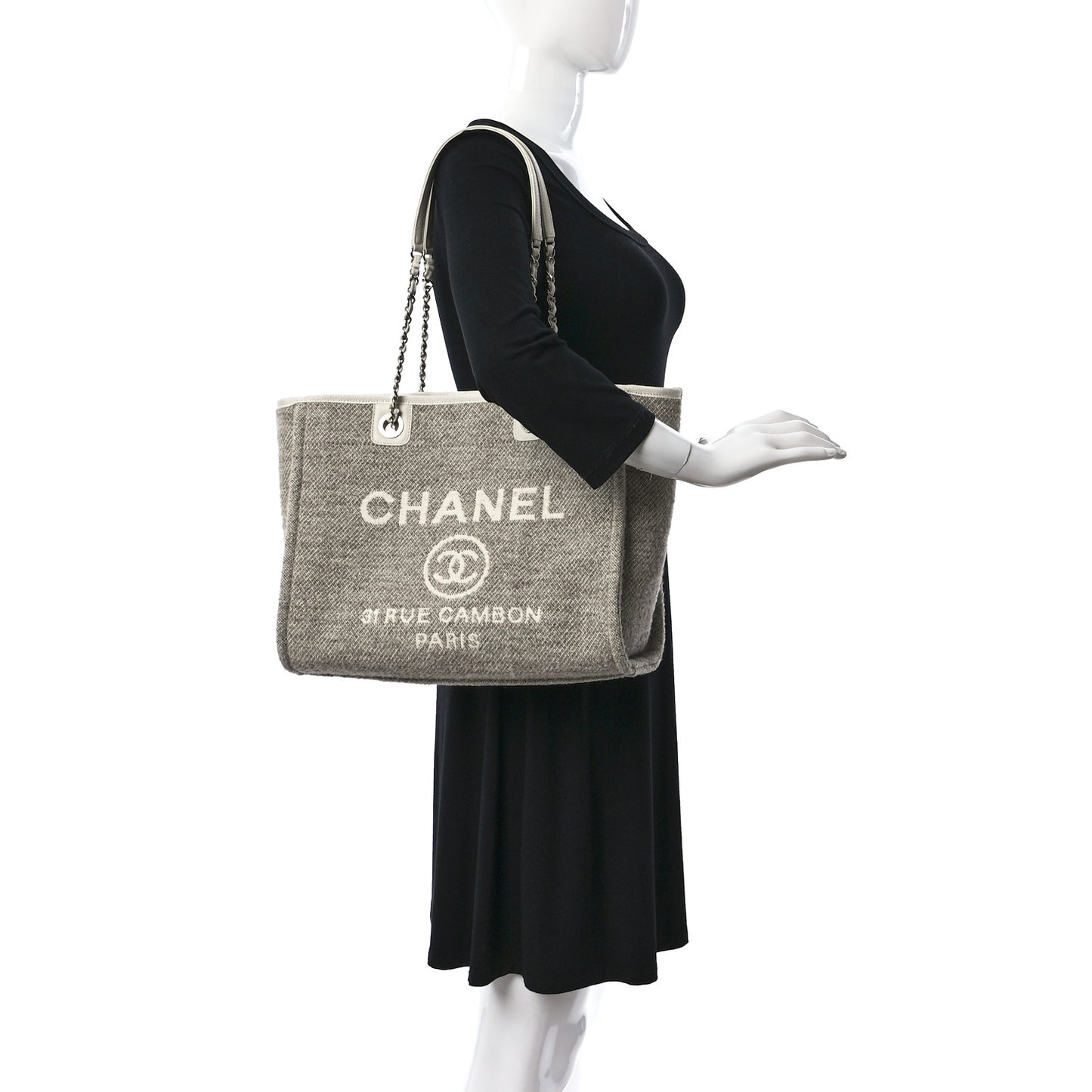 Mixed Fibers Small Deauville Tote Light Beige