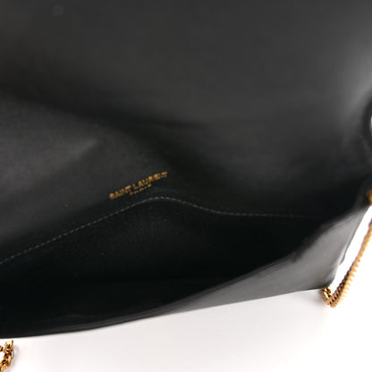 Saint Laurent SAINT LAURENT Canvas Striped Phone Holder Crossbody Beige Black 5 of 9