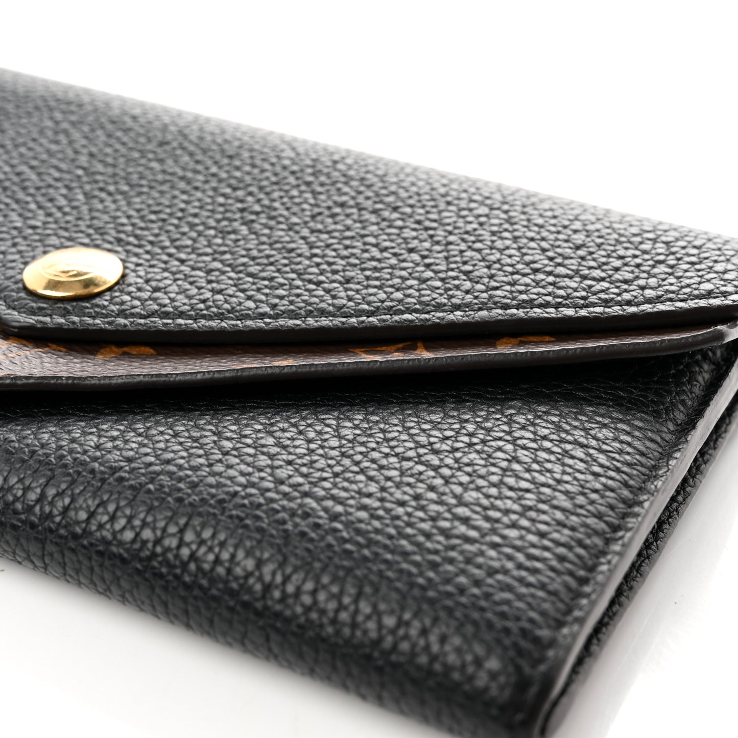 Calfskin Double V Wallet Black