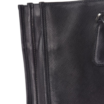 Prada Saffiano Cuir Double Handle Tote Baltico 12 of 22