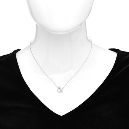 Hermes 18K White Gold Diamond Finesse Pendant Necklace 2 of 6