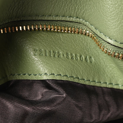 Gucci Roxy Calfskin Web Medium Blondie Top Handle Shoulder Flap Bag Salamander Green 7 of 10