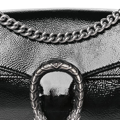 Gucci Crinkled Patent Small Dionysus Shoulder Bag Black 9 of 11