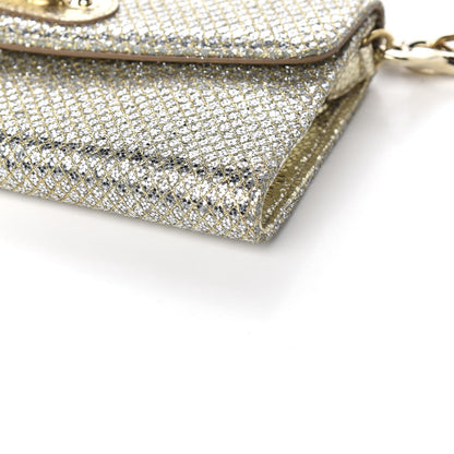 Jimmy Choo Glitter Fabric Large Riane Clutch Champagne 7 of 8