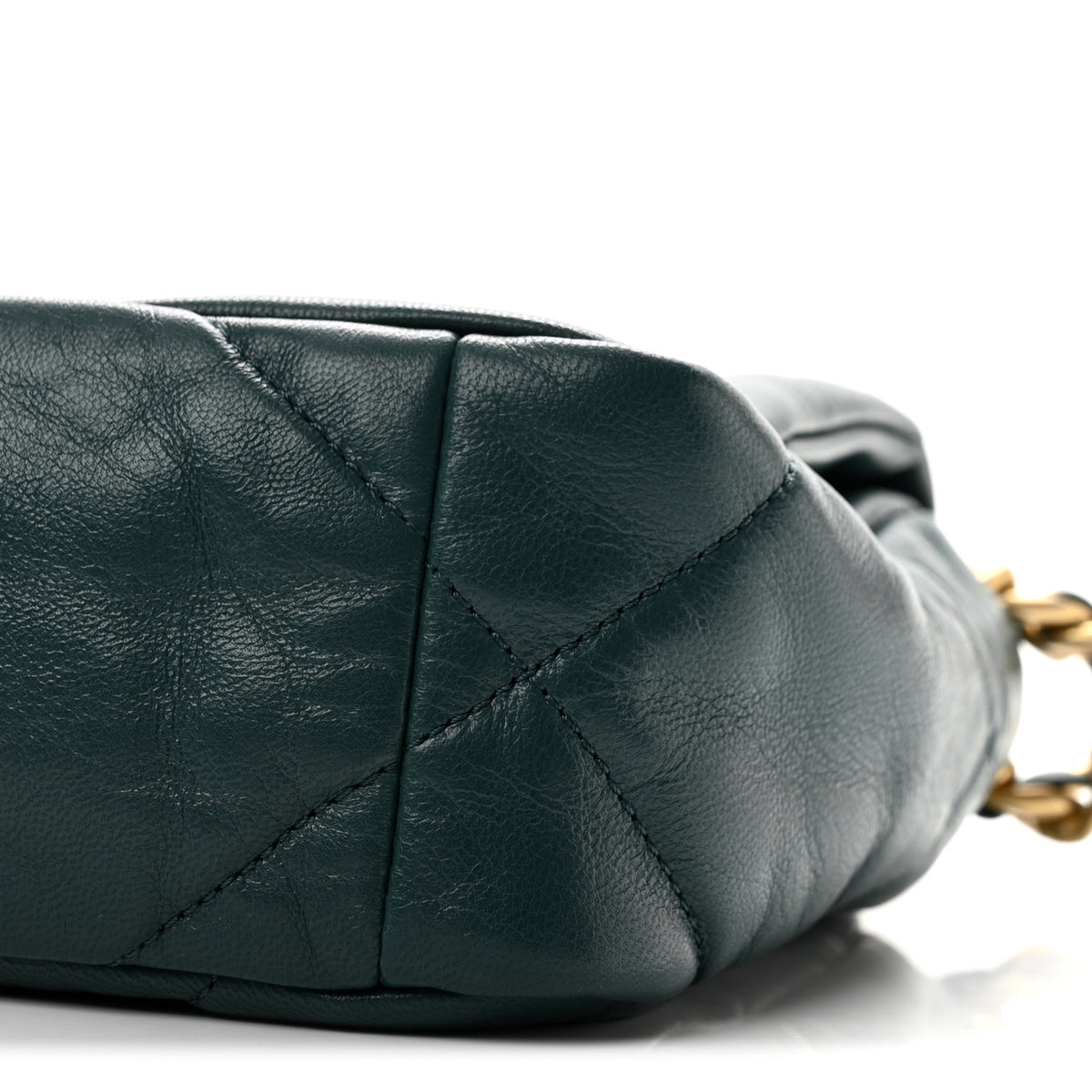 Chanel Goatskin Quilted Medium Chanel 19 Flap Dark Blue 10 of 14