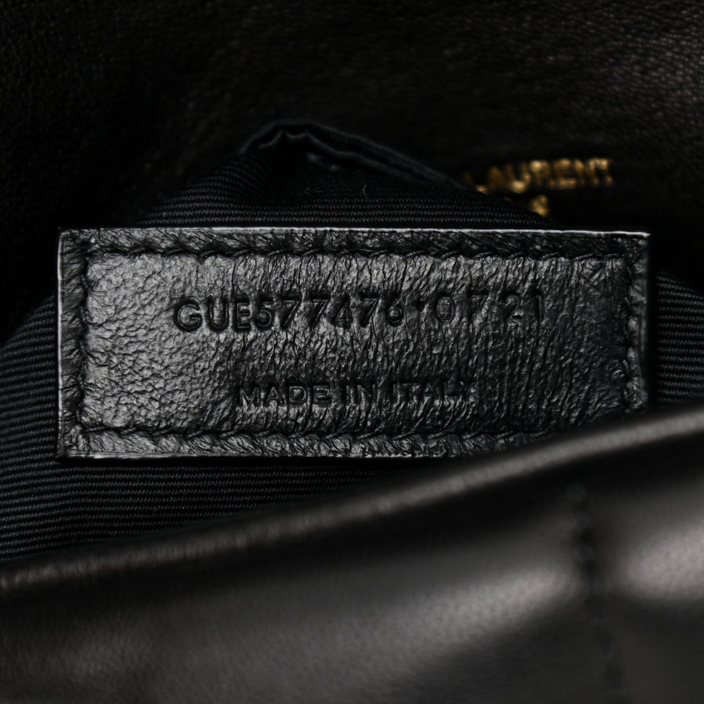 Lambskin Quilted Small Loulou Puffer Monogram Chain Satchel Black