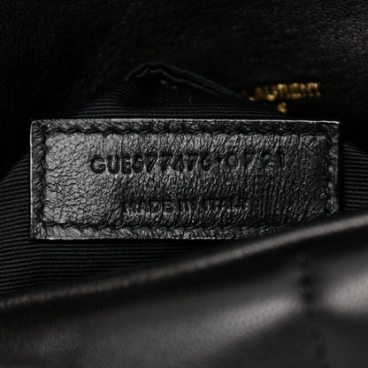 Saint Laurent Lambskin Quilted Small Loulou Puffer Monogram Chain Satchel Black 8 of 11