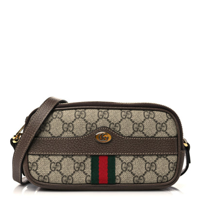 Gucci GG Supreme Monogram Web Mini Ophidia GG Bag Brown 1 of 7
