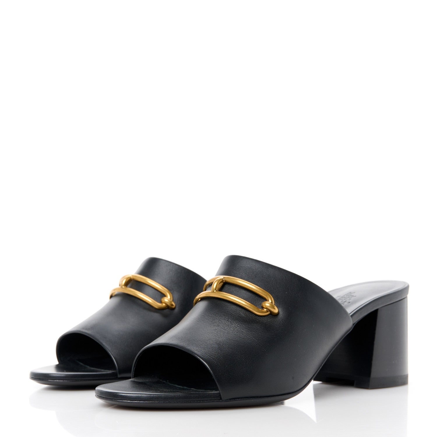 Hermes Calfskin Camilla Mules 40 Black 3 of 10