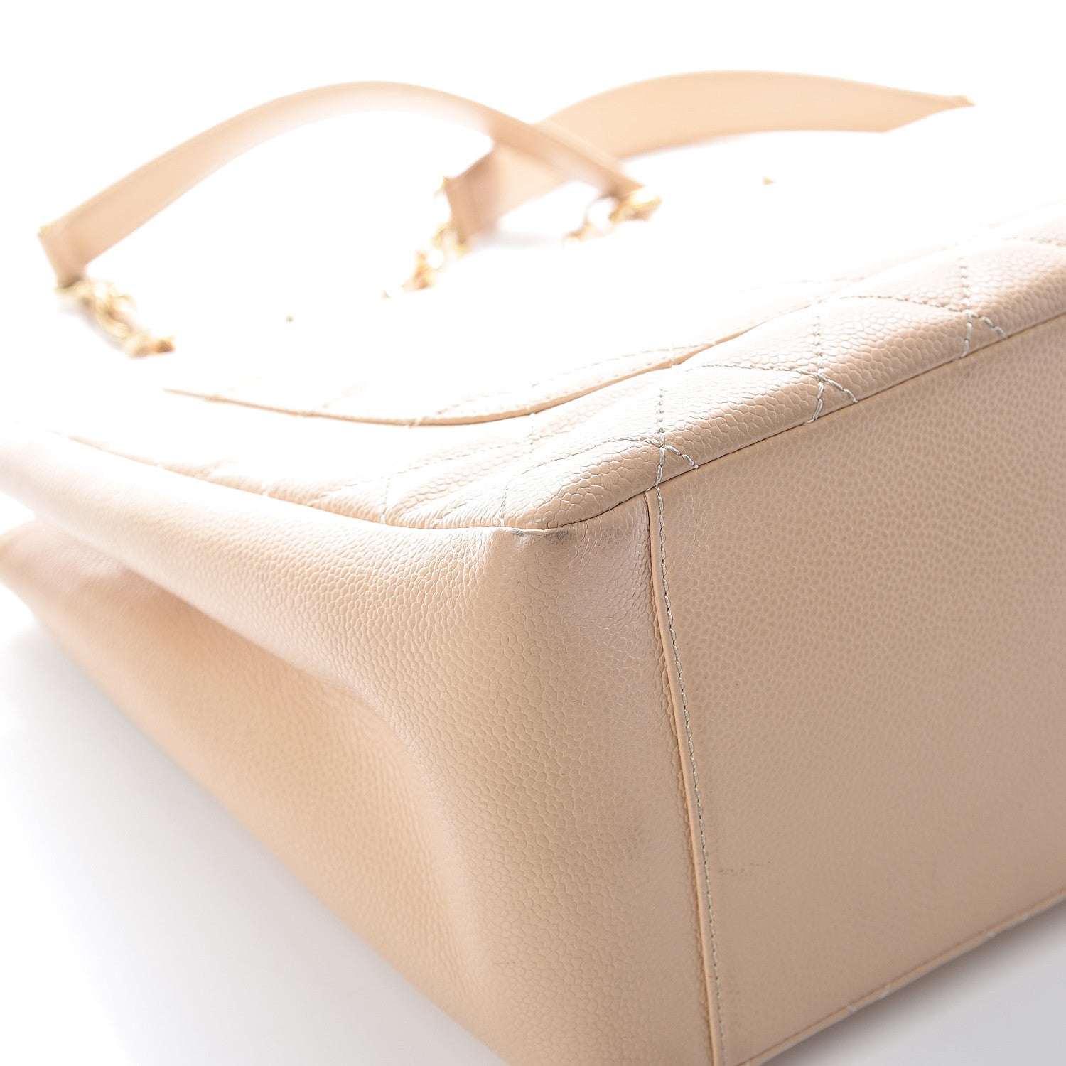 Chanel Caviar Quilted Grand Shopping Tote GST Beige Clair 15 of 21
