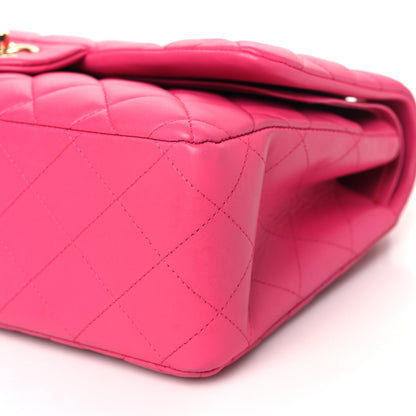 Chanel Lambskin Quilted Jumbo Double Flap Dark Pink 10 of 10