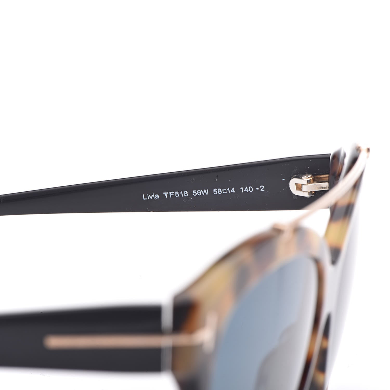 Tom Ford Livia Gradient Butterfly Sunglasses TF518 Tortoise 5 of 7