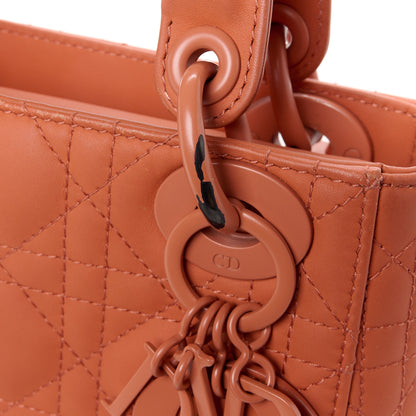 Christian Dior Ultra Matte Calfskin Cannage Mini Lady Dior Orange 11 of 13