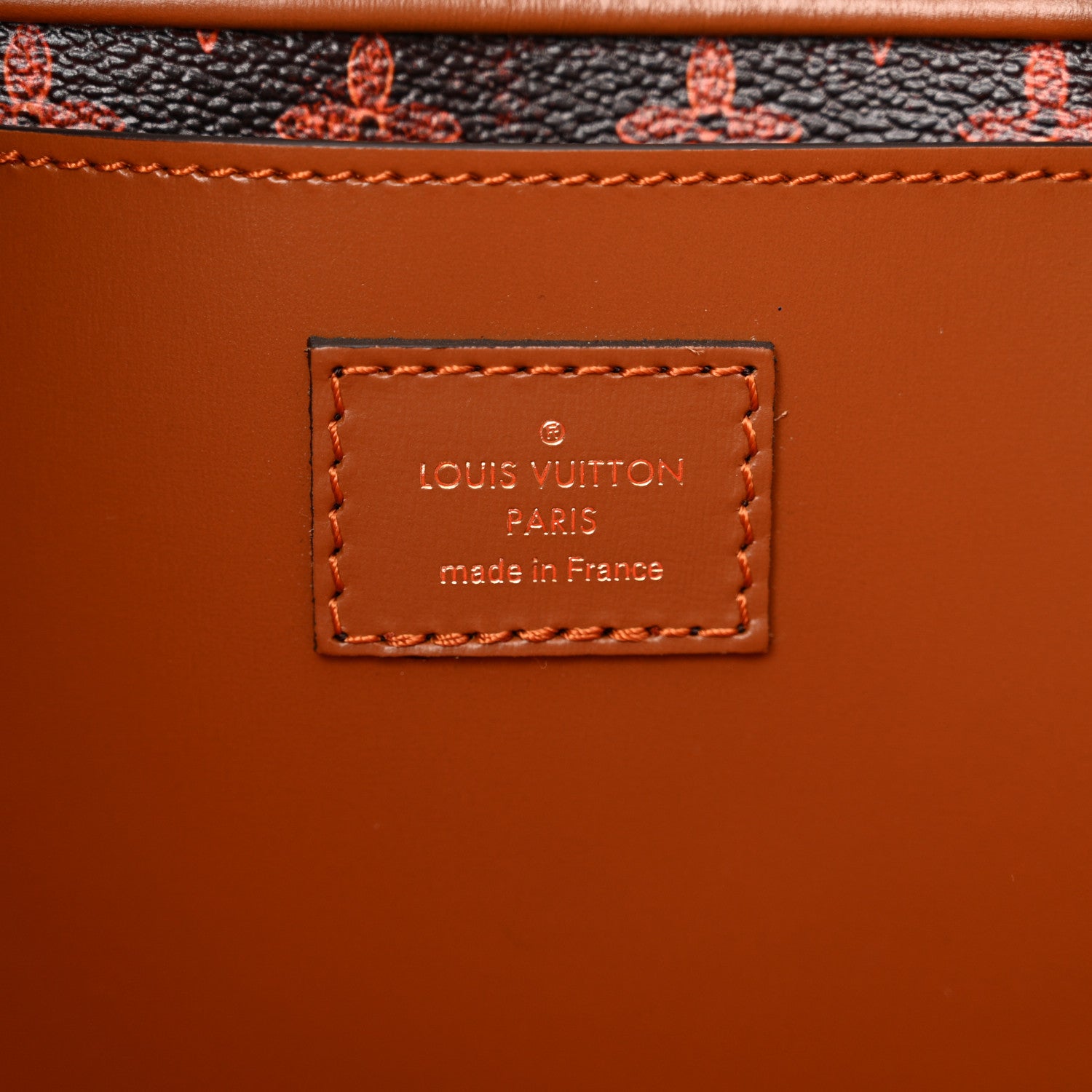 Louis Vuitton Calfskin Catogram City Steamer Cabas XXL Orange Marron 6 of 10