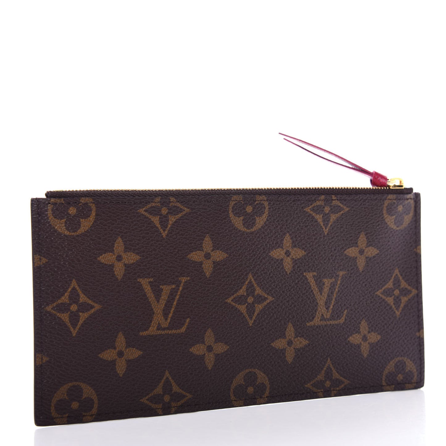 Monogram Felicie Chain Wallet Zippered Insert Fuchsia