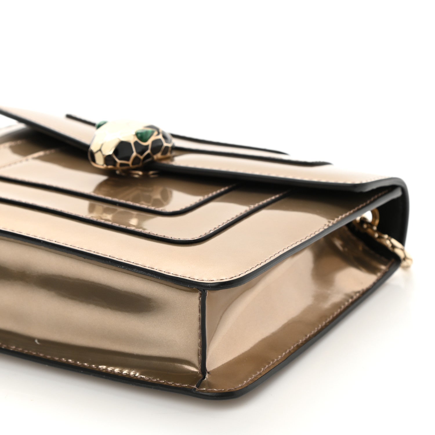 Bulgari Metallic Calfskin Serpenti Forever Crossbody Bag Bronze 8 of 8