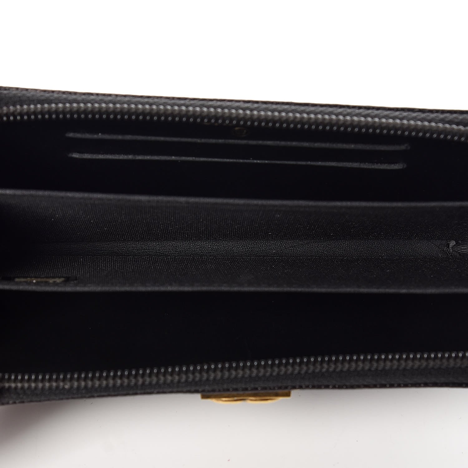Chanel Caviar Quilted Small Boy Zip Around Wallet Black 7 of 10