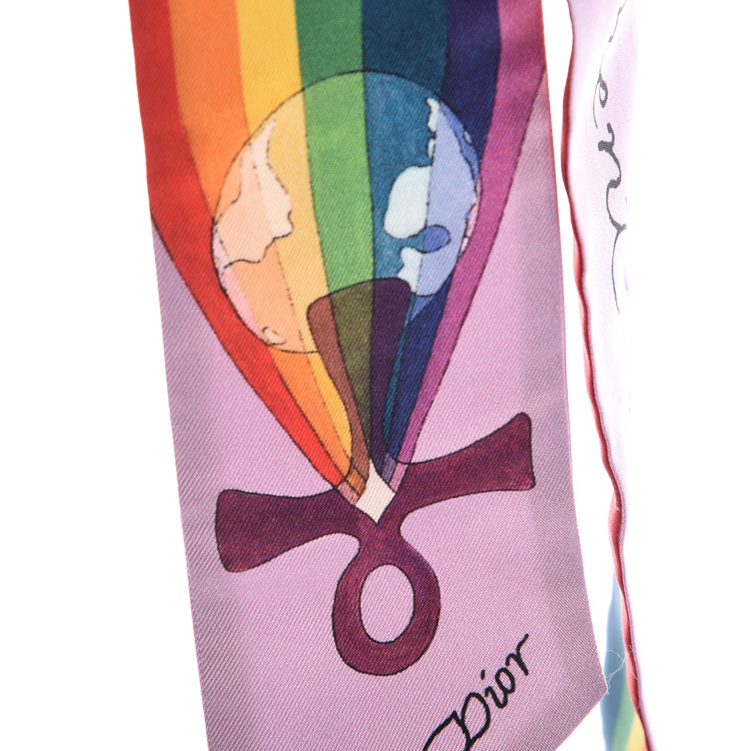 Christian Dior Silk Judgement Scarf Pink 11 of 11