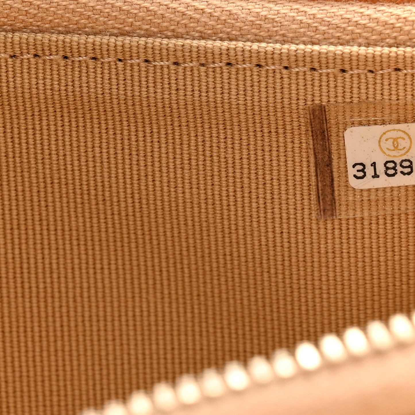 Lambskin Quilted Phone Holder Wallet on Removable Chain Beige