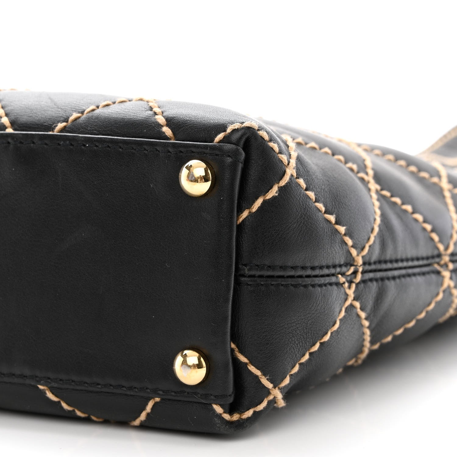 Chanel Calfskin Wild Stitch Tote Black 10 of 13
