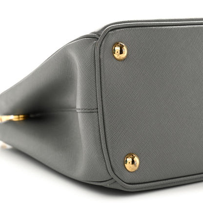Prada Saffiano Lux Small Galleria Double Zip Tote Ardesia 8 of 10