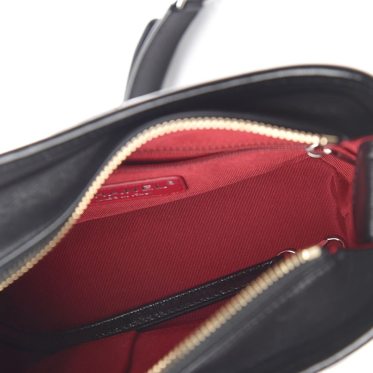 Aged Calfskin Quilted Small Gabrielle Hobo Black