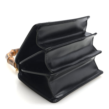 Gucci Calfskin Bamboo Mini Thiara Top Handle Bag Black 4 of 10
