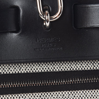 Hermes Toile H Berline Vache Hunter Herbag Zip PM 31 Black Ecru 5 of 7