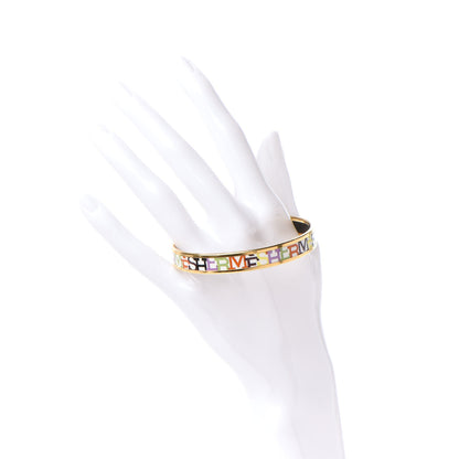 Hermes Enamel Printed Narrow Capitales Bracelet 70 2 of 5