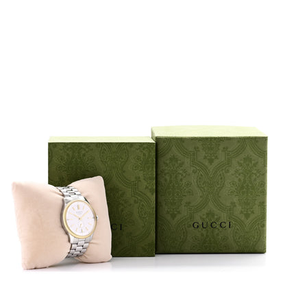 Gucci Stainless Steel 40mm G-Timeless Two Tone Automatic Watch Silver 5 of 5