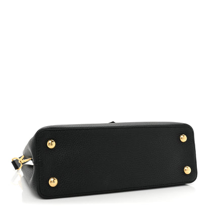 Louis Vuitton Taurillon Metallic Flowers Capucines PM Black 4 of 14