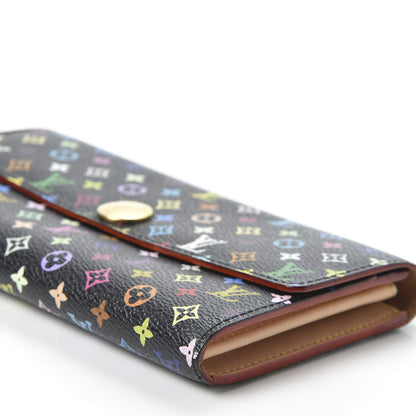 Louis Vuitton Monogram Multicolor Sarah Wallet Black 6 of 8