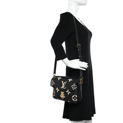 Louis Vuitton Empreinte Monogram Giant Pochette Metis Black Beige 2 of 9